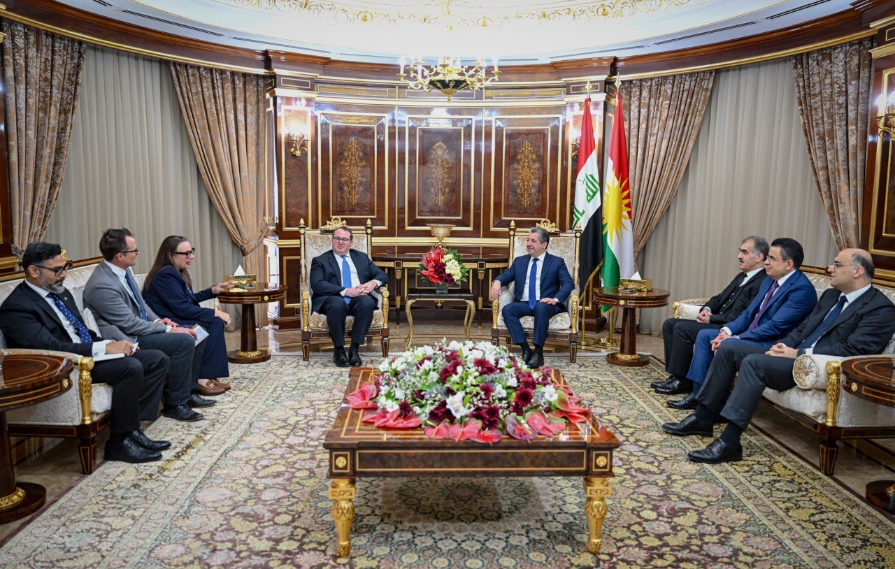 مەسرور بارزانی، سەرۆکی حکوومەتی هەرێمی کوردستان, پێشوازی لە جۆشوا هاریس، هەڵسوڕێنەری باڵیۆزخانەی ئەمەریکا لە عێراق کرد.