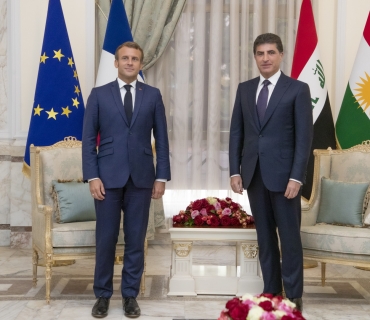 نێچيرڤان بارزانى، سه‌رۆكى هه‌رێمى كوردستان، په‌يوه‌ندييه‌كى ته‌له‌فۆنيى له‌ به‌ڕێز ئيمانوێل ماكرۆن، سه‌رۆكى فه‌ره‌نساوه‌ پێگه‌يشت