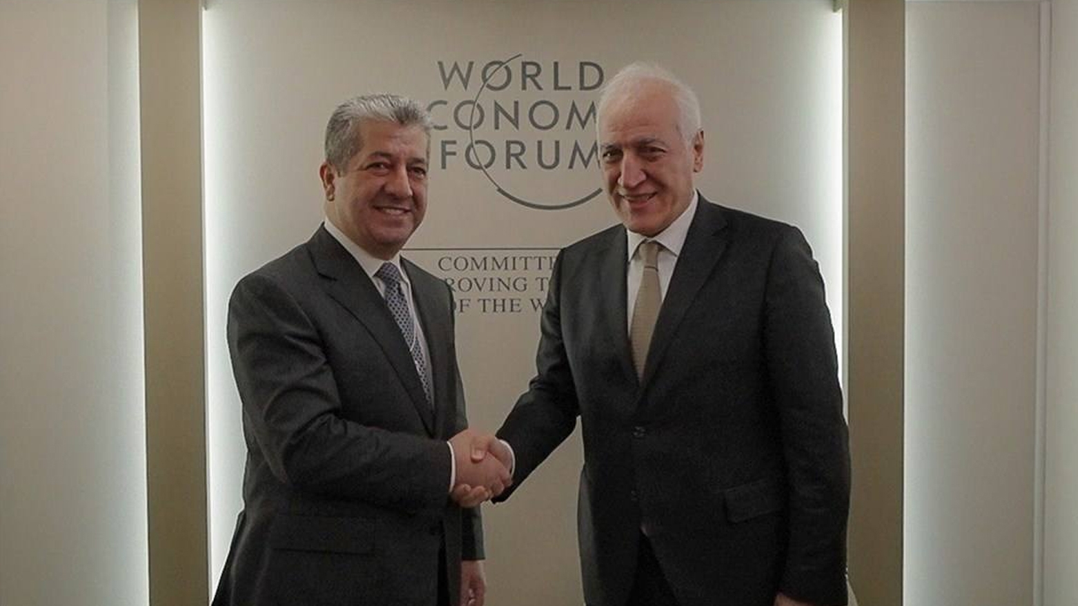 رئيس حكومة إقليم كوردستان يجتمع مع الرئيس الأرميني في دافوس