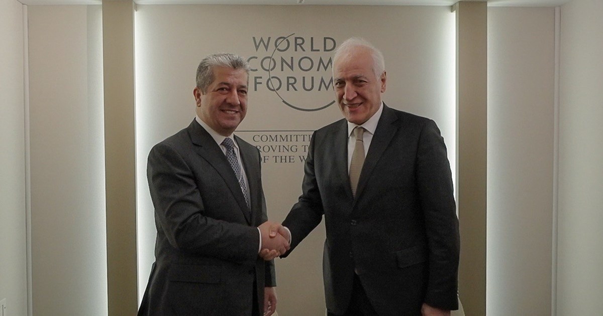 Prime Minister Masrour Barzani Holds Series of High-Level Meetings in Davos