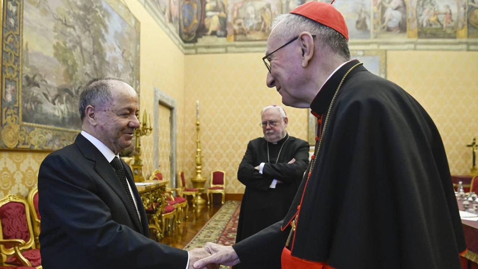 الرئيس مسعود بارزاني يجتمع مع رئيس وزراء الفاتيكان في إطار زيارته الرسمية