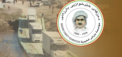 67 شاحنة مساعدات من مؤسسة ‹بارزاني الخيرية› ستصل اليوم إلى غربي كوردستان