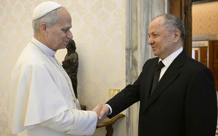 Serok Barzanî û Papa Leo li Vatîkanê civiyan