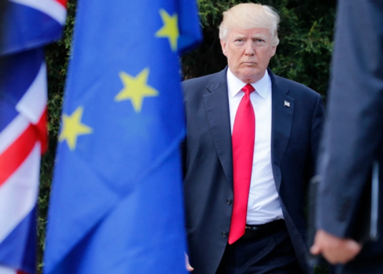 وتاری دۆناڵد ترەمپ  سەرۆكی ویلایەتە یەكگرتووەكانی ئەمریكا:   ئەگەر ئەمریكا نەبوایە ئێستا هەموو ئەوروپا دەبوو بە زمانی ئەڵمانی و كەمێكیش بە ژاپۆنی قسە بكەن