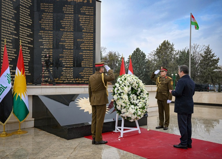 PM Masrour Barzani Honors Feb. 1 Attack Martyrs, Calls for Unity and Defense of Kurdish Rights