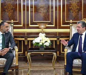 مەسرور بارزانی سەرۆکی حکوومەتی هەرێمی کوردستان, پێشوازی لە عیرفان سدیق باڵیۆزی بەریتانیا لە عێراق کرد.