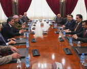 الرئيس بارزاني ووفد الإطار التنسيقي يناقشان ملفي انتخاب رئيس الجمهورية وتشكيل الحكومة