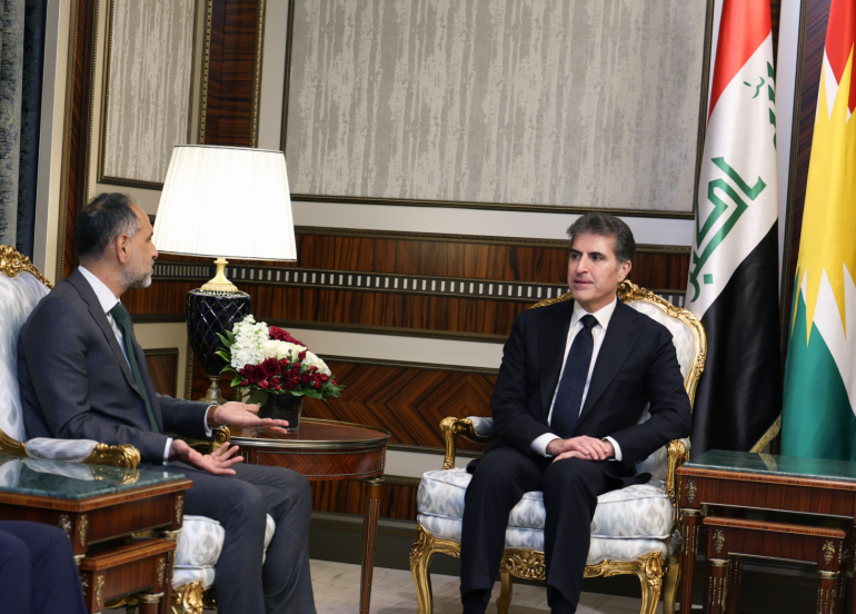 President Nechirvan Barzani and the British Ambassador discuss the situation in Iraq and the region
