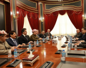 Serok Barzanî li gel şandeke bilind a Çarçoveya Hemahengiyê civiya