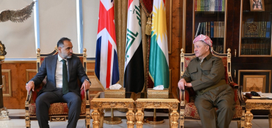 Serok Barzanî pêşwaziya     Balyozê Brîtanyayê li Iraqê kir