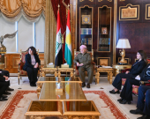 لە پیرمام، سەرۆك مەسعود بارزانی پێشوازی لە خاتوو بێریڤان ئایماز جێگری سەرۆکی پەرلەمانی (نۆردراین ڤێستڤاڵن)ـی ئەڵمانیا کرد.