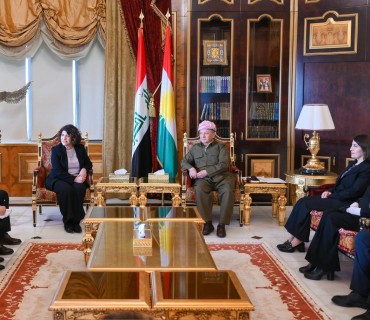 لە پیرمام، سەرۆك مەسعود بارزانی پێشوازی لە خاتوو بێریڤان ئایماز جێگری سەرۆکی پەرلەمانی (نۆردراین ڤێستڤاڵن)ـی ئەڵمانیا کرد.