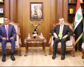 فارس عيسى يلتقي القائم بأعمال سفارة جمهورية الصومال الفدرالية في بغداد