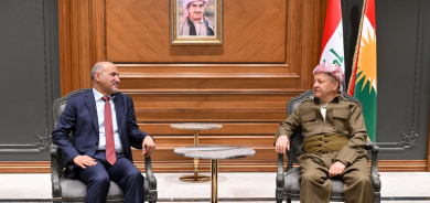 Serok Barzanî û Ehmed El-Cerba rewşa Sûriyeyê gotûbêj dikin