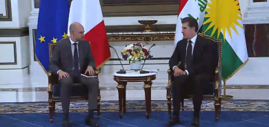 نيجيرفان بارزاني يستقبل وزير الخارجية الفرنسي في أربيل