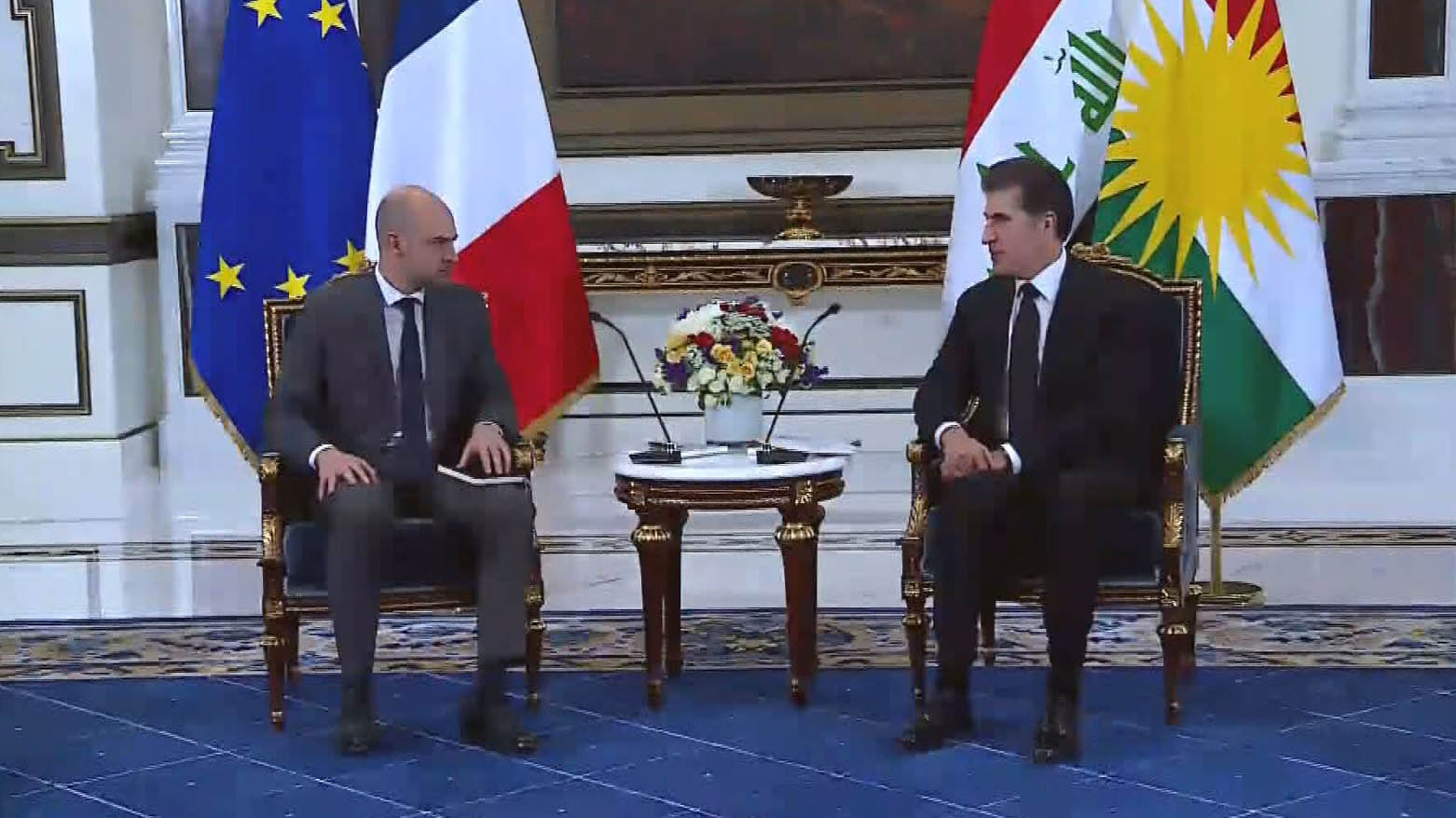 نيجيرفان بارزاني يستقبل وزير الخارجية الفرنسي في أربيل