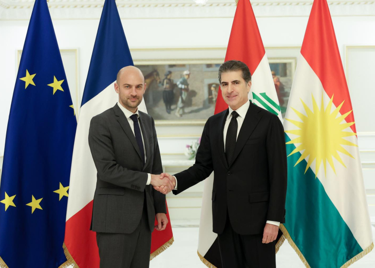 President Nechirvan Barzani, French FM Barrot Reaffirm Support for Kurdistan, Syria Stability, and Fight Against ISIS