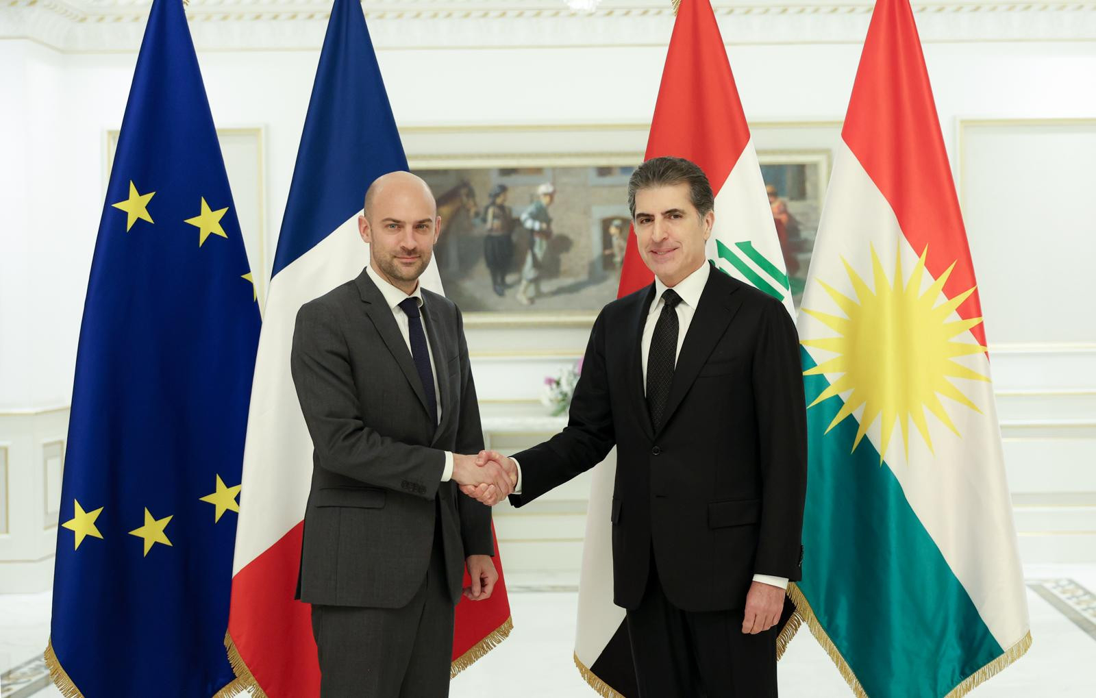 President Nechirvan Barzani, French FM Barrot Reaffirm Support for Kurdistan, Syria Stability, and Fight Against ISIS