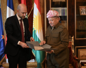 President Barzani and French Foreign Minister Discuss Peace Efforts in the Middle East