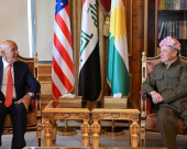 الرئيس مسعود بارزاني وتوم باراك يؤكدان ضرورة منع التوترات والقتال في سوريا