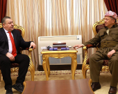 الرئيس بارزاني يستقبل الأمين العام للمؤتمر الوطني العراقي اراس حبيب