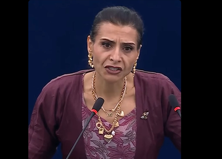 من أصول عراقية عربية.. برلمانية أوروبية بالزي الكوردي تدافع عن الكورد داخل البرلمان الأوروبي