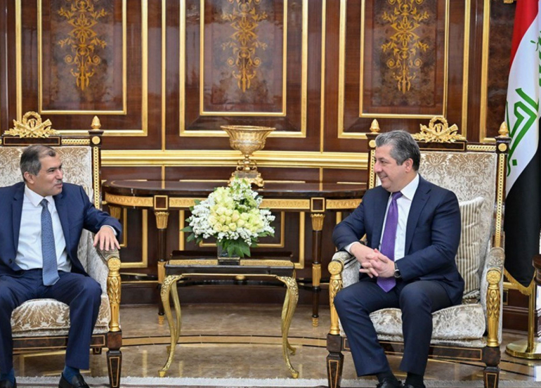 Serokwezîr Mesrûr Barzanî pêşwaziya Balyozê Kuweytê li Iraqê kir