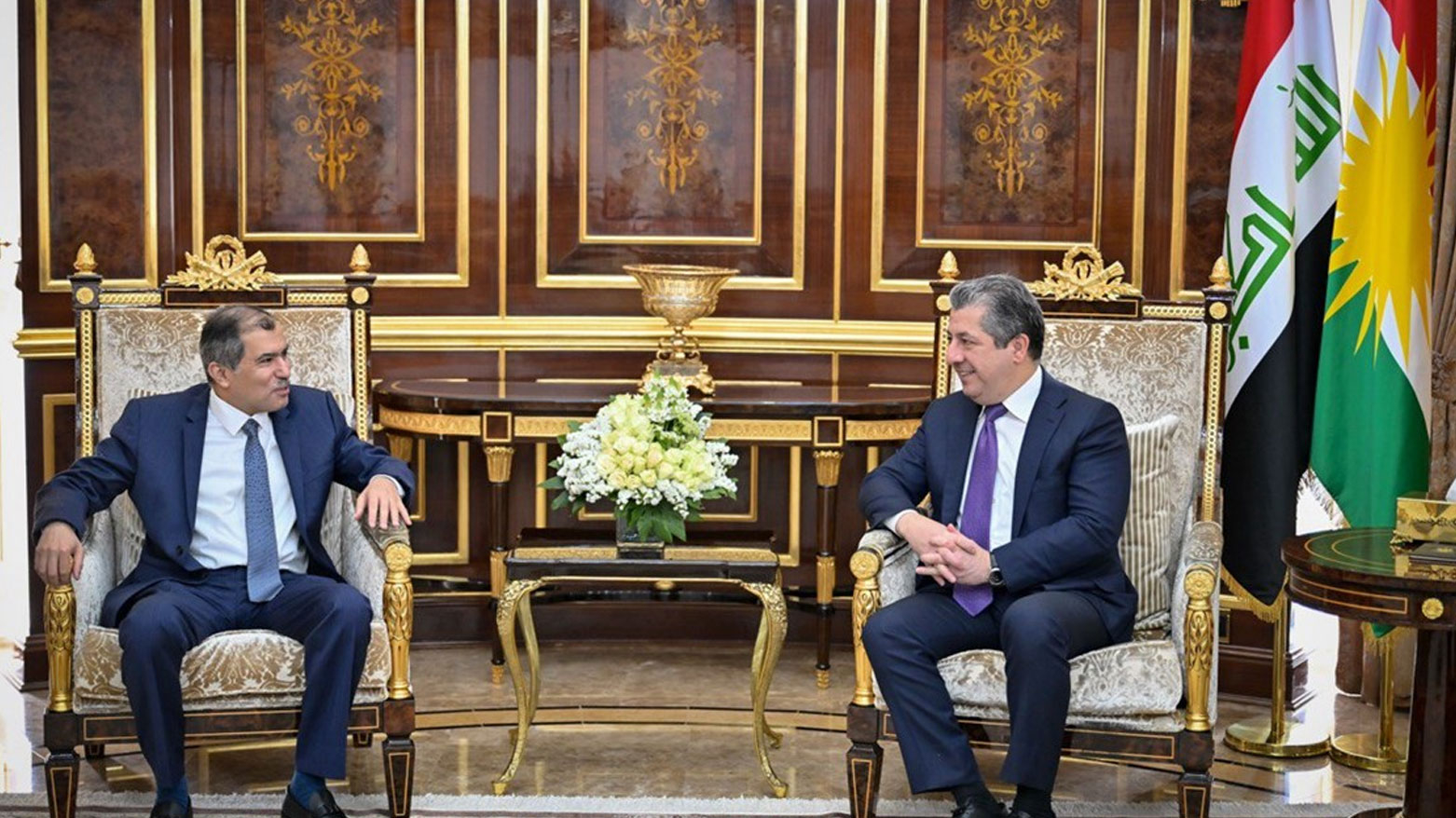 Serokwezîr Mesrûr Barzanî pêşwaziya Balyozê Kuweytê li Iraqê kir