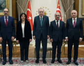 Heyeta Îmraliyê û Erdogan li hev civiyan