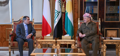 لــــە پیرمام، سەرۆک مەسعود بارزانی پێشوازی لە بەڕێز حەسەن محەمەد زەمان باڵیۆزی کوێت لە عێراق کرد.