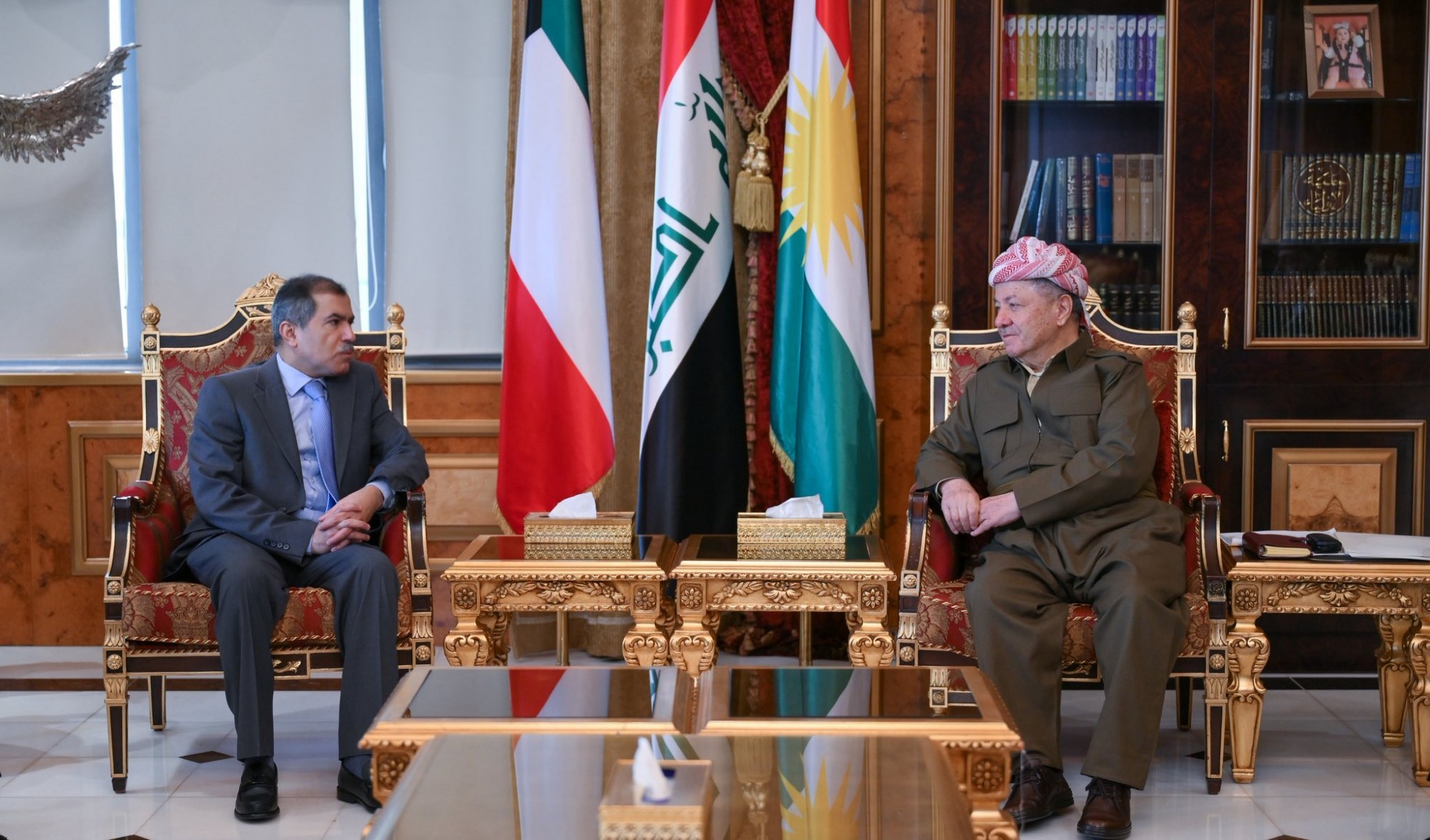 Balyozê Kuweytê peyamekî Mîrê Kuweytê gehande Serok Barzanî