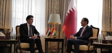 نيجيرفان بارزاني ورئيس وزراء قطر يؤكدان أهمية الحفاظ على الأمن والاستقرار بالشرق الأوسط