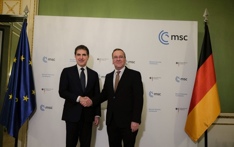 رئيس إقليم كوردستان يجتمع مع وزير الدفاع الألماني