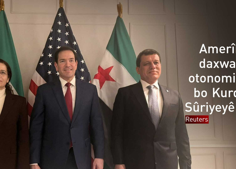 Reuters: Amerîka daxwaza otonomiyê ji bo Kurdên Sûriyeyê dike