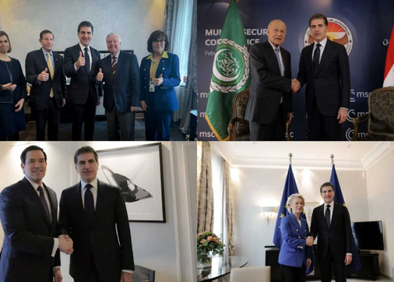 Li Munîhê dîplomasiya germ: Nêçîrvan Barzanî bi serkirdeyên cîhanê re civiya