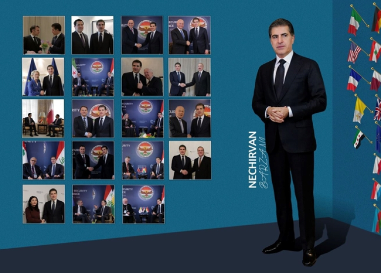 Li Munîhê dîplomasiya germ: Nêçîrvan    Barzanî bi serkirdeyên cîhanê re civiya