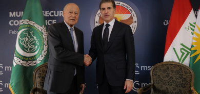 President Nechirvan Barzani meets with Secretary-General Ahmed Aboul Gheit