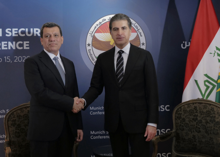 اجتماع رئيس إقليم كوردستان نيجيرفان بارزاني ومظلوم عبدي في ميونيخ