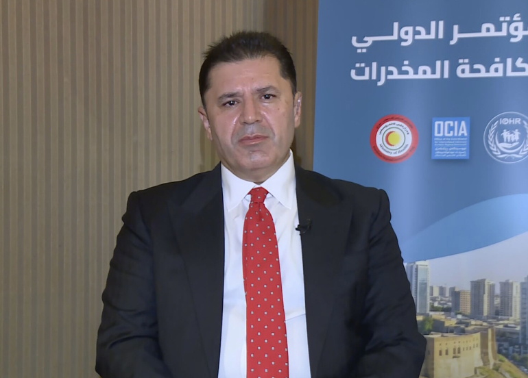 ديندار زيباري: حققنا تقدماً بنسبة 65% في مكافحة المخدرات واعتقال أكثر من ألف تاجر