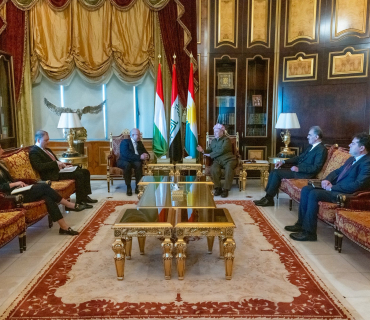 لـــە پیرمام سەرۆک مەسعود بارزانی پێشوازی لە بەڕێز ئوسامە ئیبراهیم نفاع باڵیۆزی هەنگاریا لە عێراق کرد.