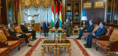 لـــە پیرمام سەرۆک مەسعود بارزانی پێشوازی لە بەڕێز ئوسامە ئیبراهیم نفاع باڵیۆزی هەنگاریا لە عێراق کرد.