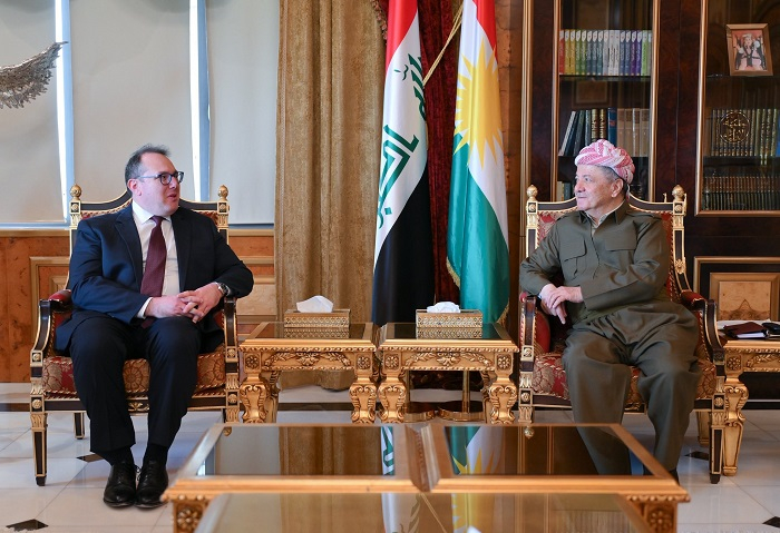 President Barzani, U.S. Chargé d’Affaires Discuss Iraq–Kurdistan Relations and Regional Developments