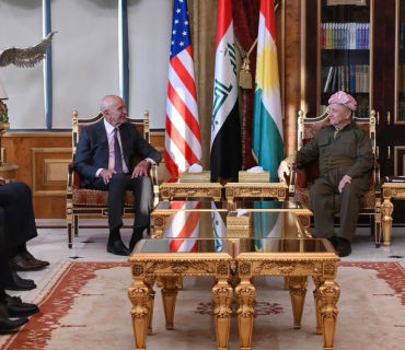 ســـەرۆک بــارزانــی پێشوازی لە تۆم باراک، نێردەی دۆناڵد ترەمپ، سەرۆکی ئەمریکا بۆ کاروباری سووریا کرد