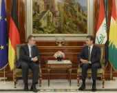 ســـەرۆکـــی هەرێمی کوردستان لەگەڵ وەزیری دەوڵەتی ئەڵمانیا بۆ کاروباری دەرەوە و شاندی یاوەری کۆبووەوە