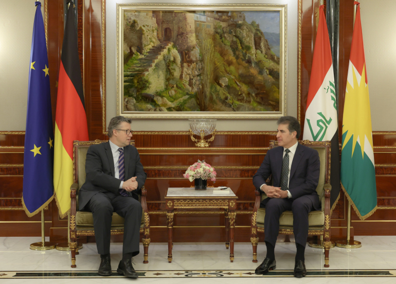 President Nechirvan Barzani meets with State Secretary of the Federal Foreign Office of Germany