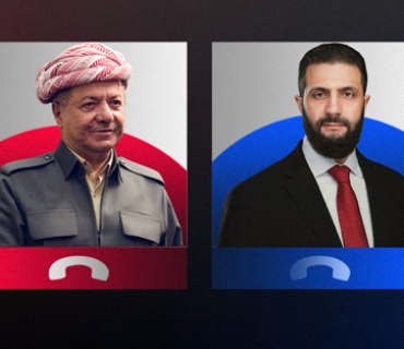 ســــەرۆك مەسعود بارزانی پەیوەندییەكی تەلەفۆنی لە بەڕێز ئەحمەد ئەلشەرع سەرۆكی سووریا پێ گەییشت.