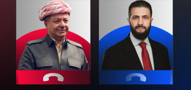 ســــەرۆك مەسعود بارزانی پەیوەندییەكی تەلەفۆنی لە بەڕێز ئەحمەد ئەلشەرع سەرۆكی سووریا پێ گەییشت.