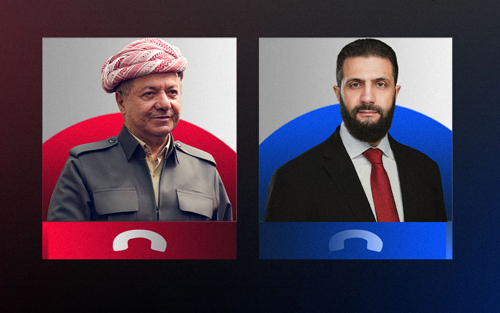 ســــەرۆك مەسعود بارزانی پەیوەندییەكی تەلەفۆنی لە بەڕێز ئەحمەد ئەلشەرع سەرۆكی سووریا پێ گەییشت.