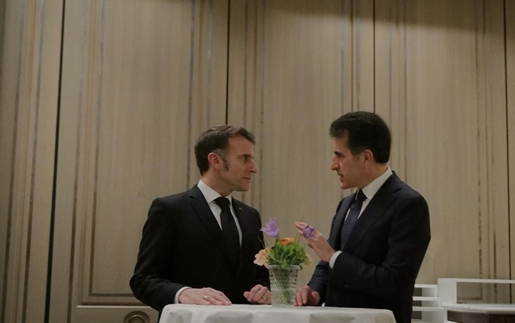 إيمانويل ماكرون يبحث مع نيجيرفان بارزاني أوضاع المنطقة