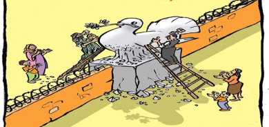 كاریكاتێر،  كاریكاتێری ئاشتی